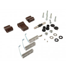 Петля двер. втулочн. ELEMENTIS, 3-х секционная, м/о 63, креп. на хол. профиль, корич. RAL8017