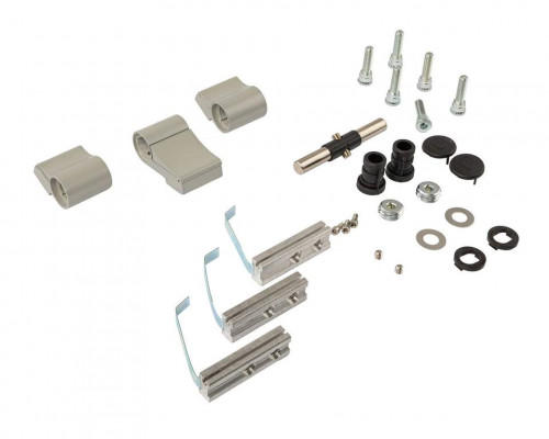 Петля двер. втулочн. ELEMENTIS, 3-х секционная, м/о 63, креп. на хол. профиль, серебр. RAL9006