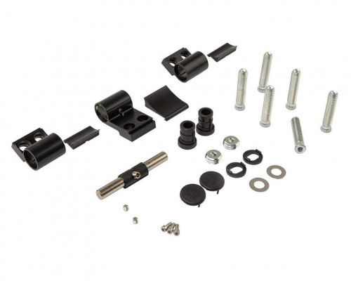 Петля двер. втулочн. ELEMENTIS, 3-х секционная, м/о 63, креп. на тепл. профиль, черн. мат. RAL9005S