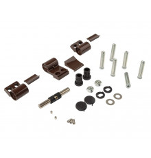 Петля двер. втулочн. ELEMENTIS, 3-х секционная, м/о 63, креп. на тепл. профиль, корич. RAL8017