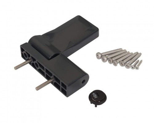Петля дверная ELEMENTIS серия IQ-Plus 16-19 мм, Антрацит RAL7016 1 ком.