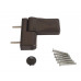 Петля дверная ELEMENTIS серия IQ Mini 16-19 мм, Коричневый RAL8019 1 ком.