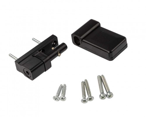 Петля дверная Elementis K-S (15-20 мм), на 100кг., Черный, RAL9005