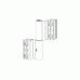 Петля дверная для профиля Alumark S40, двухчастная, бел. RAL9016 1 шт.
