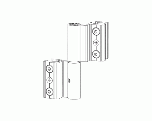 Петля дверная для профиля Alumark S40, двухчастная, неокраш. 1 шт. Петля дверная для профиля Alumark S40, двухчастная, неокраш. 1 шт.