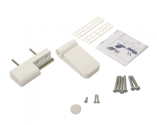 Петля дверная на 160 кг, наплав 17-21,  RAL9016 белый