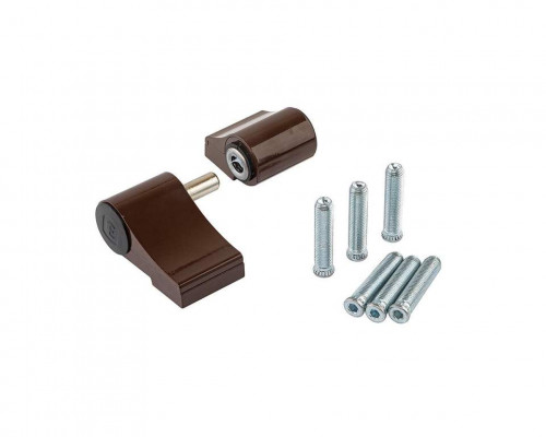 Петля двер. подшип. ELEMENTIS new, 2-х секционная, м/о 67, креп. на тепл. профиль, корич. RAL8017 1 шт.