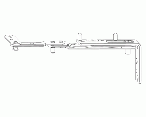 Петля на раме поворотная верхняя лев. Designo 2 NT 1 шт.