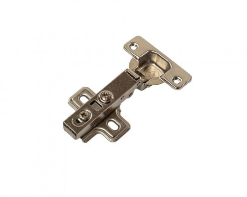 Петля накладная Clip-On с доводчиком, 84гр, с монтажной планкой h=0мм в сборе, под саморез, 48*6мм, 35мм чашка