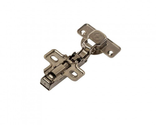 Петля накладная Clip-On с доводчиком, 84гр, с монтажной планкой h=0мм в сборе, под саморез, 48*6мм, 35мм чашка