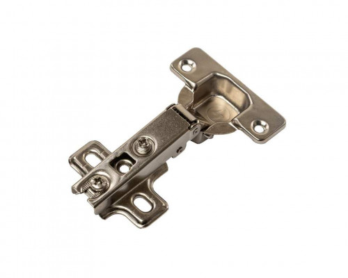 Петля накладная Slide-On без доводчика, 52гр, с монтажной планкой h=0мм в сборе, под саморез, 48*6мм, 35мм чашка