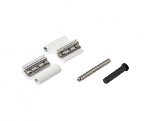 Петля поворотная оконная 2-х частная, Европаз, V.02, нерегулир., 1 втулка на 1 петлю, бел. RAL9010