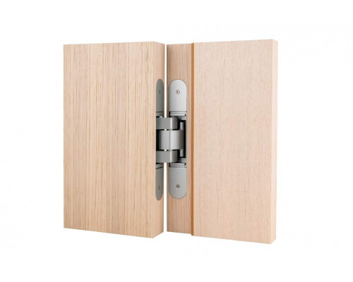 Петля скрытая, 3D, универсальная, 190x31 мм, 120 кг, цамак/алюминий, серебро матовое