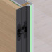 Петля скрытая для компланарных дверей, универсальная, 3D, 130x32/25 мм, 60 кг, цамак и алюминий, с 4 накладками и 4 винтами для крепления накладок, черный матовый 1 шт.