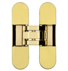 Петля скрытая, универсальная, 3D, 120x30 мм, 60 кг, цамак, золото полированное 1 шт.