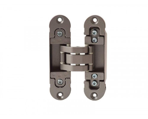 Петля скрытая, универсальная, 3D, 120x30 мм, 80 кг, цамак/алюминий, никель матовый