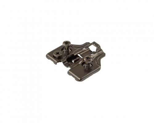 Планка монтажная 3D для петель Firmax Smartline Clip On BLACK, Soft-Close, H=0, крестовая с регулировкой по высоте, под евровинт Планка монтажная 3D для петель Firmax Smartline Clip On BLACK, Soft-Close, H=0, крестовая с регулировкой по высоте, под евровинт