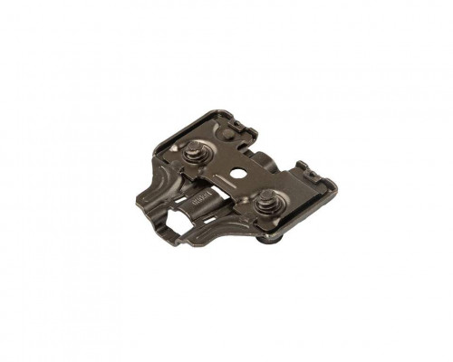 Планка монтажная 3D для петель Firmax Smartline Clip On BLACK, Soft-Close, H=0, крестовая с регулировкой по высоте, под евровинт Планка монтажная 3D для петель Firmax Smartline Clip On BLACK, Soft-Close, H=0, крестовая с регулировкой по высоте, под евровинт
