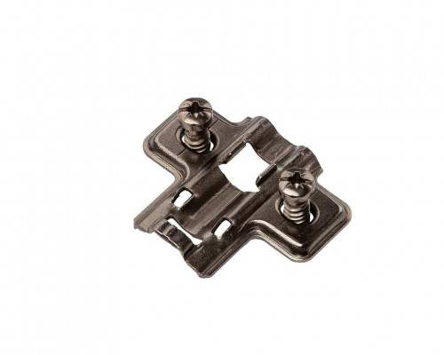 Планка монтажная для петель Alphalux  Titan, Clip-on, H=0, крестовая, с предустановленными евровинтами, титан