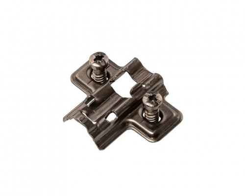 Планка монтажная для петель Alphalux  Titan, Clip-on, H=4, крестовая, с предустановленными евровинтами, титан