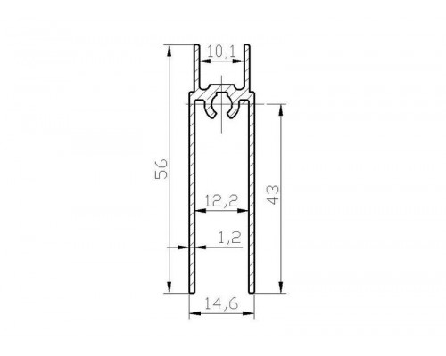 Планка нижняя, FIRMAX, алюминий, L=5800 мм, темная бронза. 1 шт.