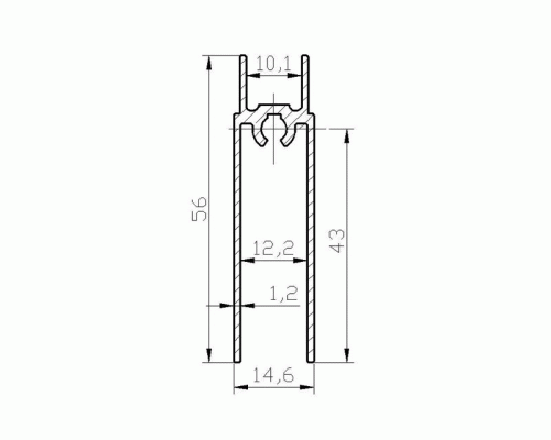 Планка нижняя, FIRMAX, алюминий, L=5800 мм, золото. 1 шт. Планка нижняя, FIRMAX, алюминий, L=5800 мм, золото. 1 шт.