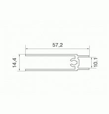 Планка нижняя, алюминий, L=5800 мм, бейлиз тач. 1 шт.