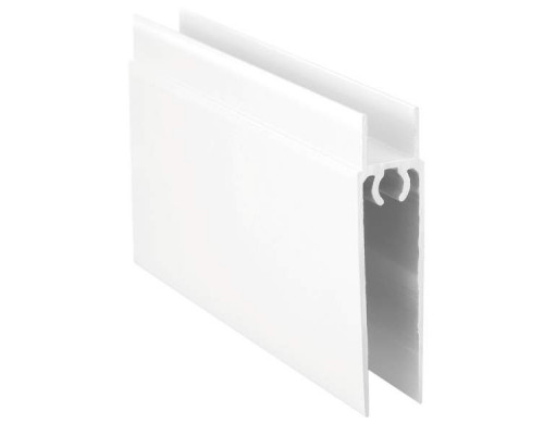 Планка нижняя, алюминий в ПВХ, L=5900 мм, белый глянец. 1 шт.