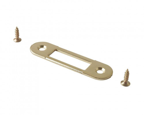 Планка ответная, MAXBAR, для фалевой защелки, для дверей с наплавом, универсальная, латунь матовая 1 шт.