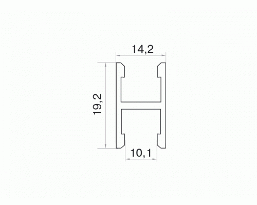 Планка средняя, алюминий, L=5800 мм, золото. 1 шт.