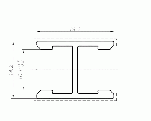 Планка средняя, алюминий, L=5800 мм, черный муар. 1 шт.