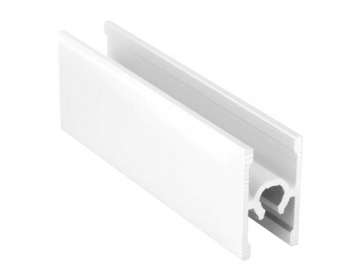 Планка средняя под крепеж, алюминий в ПВХ, L=5900 мм, белый глянец. 1 шт.