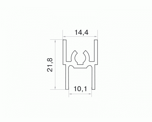 Планка верхняя, алюминий, L=5800 мм, шампань. 1 шт.