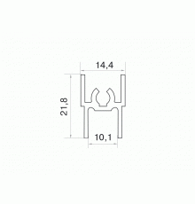 Планка верхняя, алюминий, L=5800 мм, латтерия тач. 1 шт.
