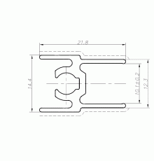 Планка верхняя, алюминий, L=5800 мм, черный муар. 1 шт.
