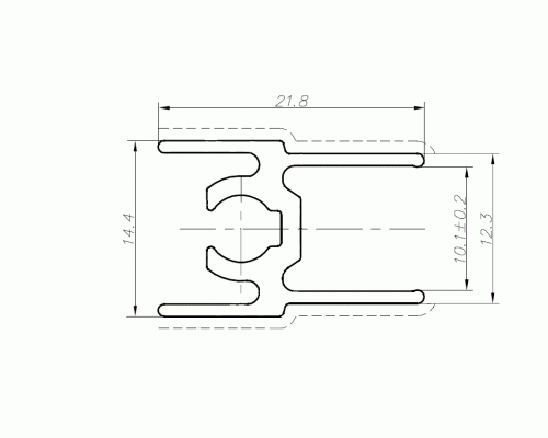 Планка верхняя, алюминий, L=5800 мм, черный муар. 1 шт.