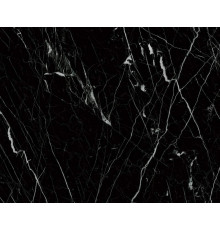 Плита МДФ AGT 1220*18*2800 мм, инд. упаковка, глянец торос черный мрамор 6019, обратная сторона черный
