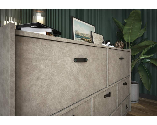 Плита МДФ AGT 3P 1220*18*2800 мм, двусторонняя, с тиснением, кроко грей 3063, горизонт.,