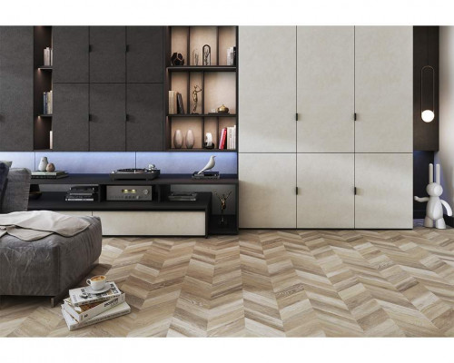 Плита МДФ AGT 3P 1220*18*2800 мм, двусторонняя, с тиснением, кроко крем 3064, горизонт.