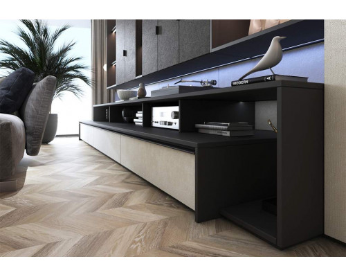 Плита МДФ AGT 3P 1220*18*2800 мм, двусторонняя, с тиснением, кроко крем 3064, горизонт.