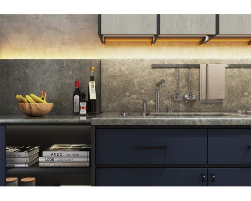 Плита МДФ AGT 3P 1220*18*2800 мм, двусторонняя, супермат, дип блю 3049