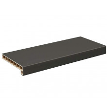 Подоконник пластиковый Moeller LD 40 /600/ c 2 капиносами серый /6,0м/ (clean-touch)