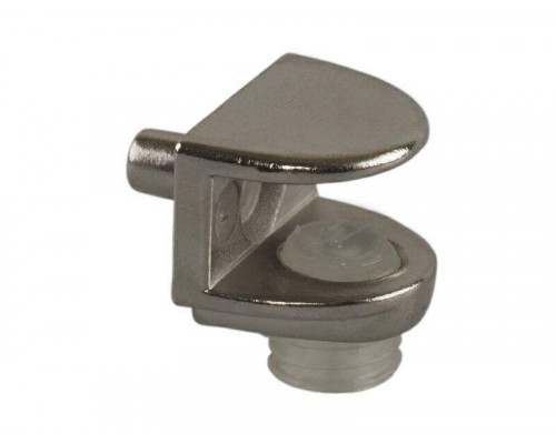 FIRMAX FA04 Полкодержатель для стеклянных полок толщиной до 8 мм, с фиксацией, цинк, никель 1 шт.