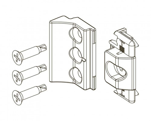 Прижим средний поворотного окна, Европаз, 2 части, 05294000