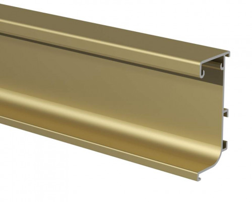 Профиль GOLA FIRMAX L-образный для нижних баз с пазом д/светодиодной ленты, L=4200mm, алюминий золото