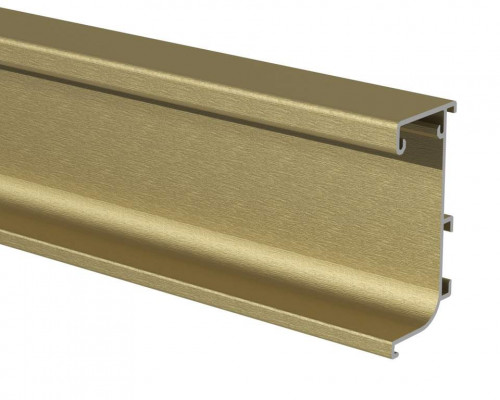 Профиль GOLA FIRMAX L-образный для нижних баз с пазом д/светодиодной ленты, L=4200mm, алюминий золото браш