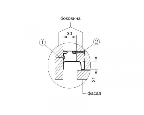 Профиль GOLA FIRMAX вертикальный боковой L=3000mm, алюминий золото браш 1 шт.