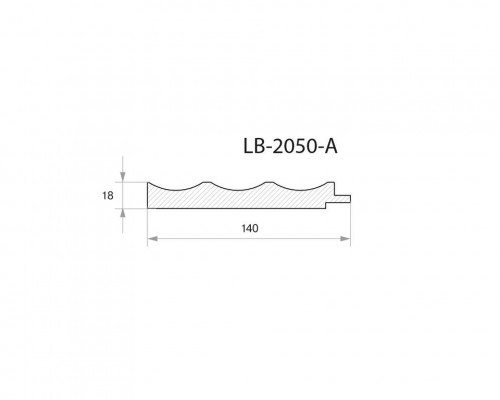 Профиль МДФ AGT LB-2050-A 18*140*2800 мм, супермат серый бесконечный 3017 1 шт.