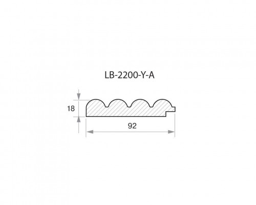 Профиль МДФ AGT LB-2200-Y-A 18*92*2800 мм, новый светлый орех 239