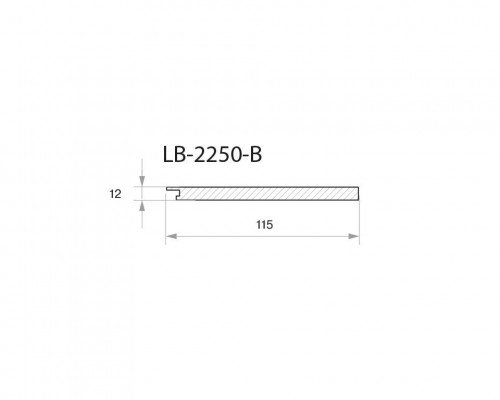 Профиль МДФ AGT LB-2250-B 12*115*2800 мм, супермат серый шторм 726 1 шт. Профиль МДФ AGT LB-2250-B 12*115*2800 мм, супермат серый шторм 726 1 шт.